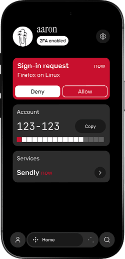 CNS app home screen